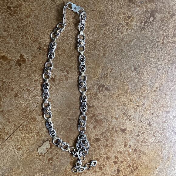Brighton vintage silver and gold heart‎ link chain belt - Picture 3 of 5
